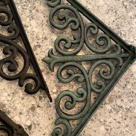 Antique Vintage cast Iron solid shelf brac… - Picture 6 of 12